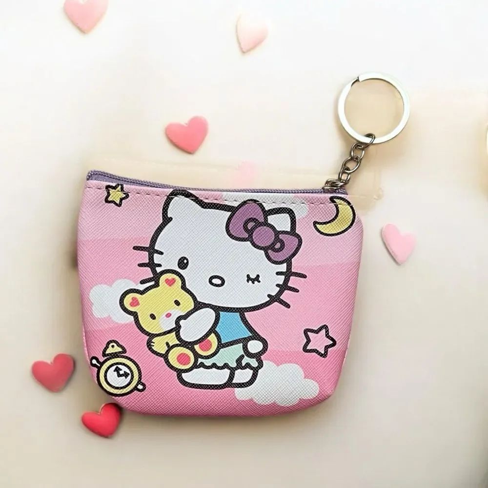 🤯5/$25🤯 Hello Kitty Teddy Bear Coin Purse Keychain